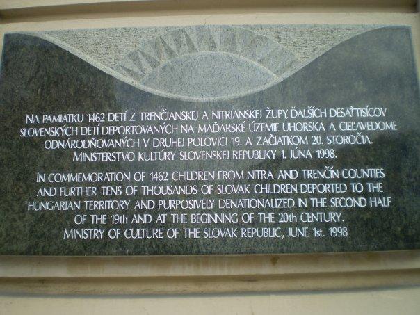 06_nitra.jpg - While this plaque commemorates a piece of history, the fact that it is displayed in the city centre suggests that it is also a symbol of the contemporary tensions between Hungary and Slovakia.