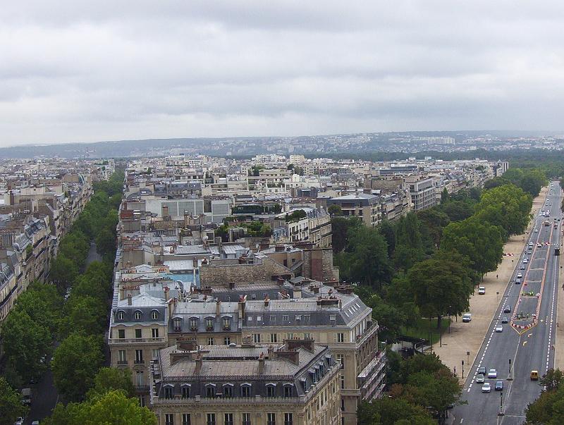 100_0405.jpg - Paris as seen from atop the Arc de Triomphe