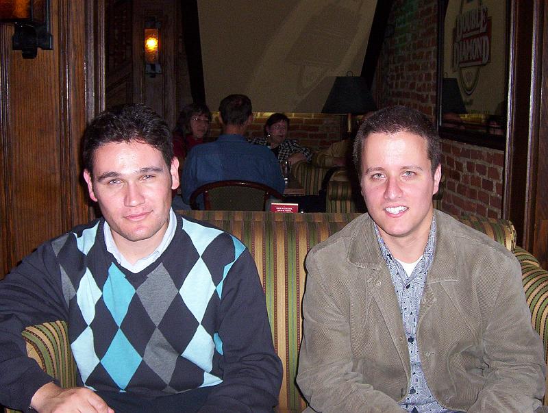 100_2621.jpg - With Jan Raska, at a pub in Winnipeg
